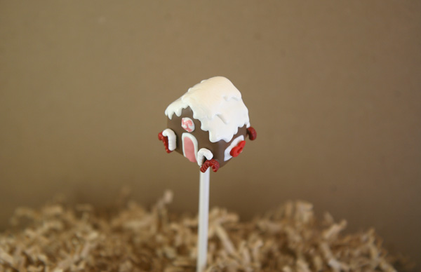 gingerbread house cake pop