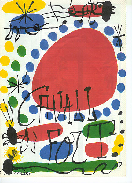 An illustration by Joan Miro for Cavall Fort