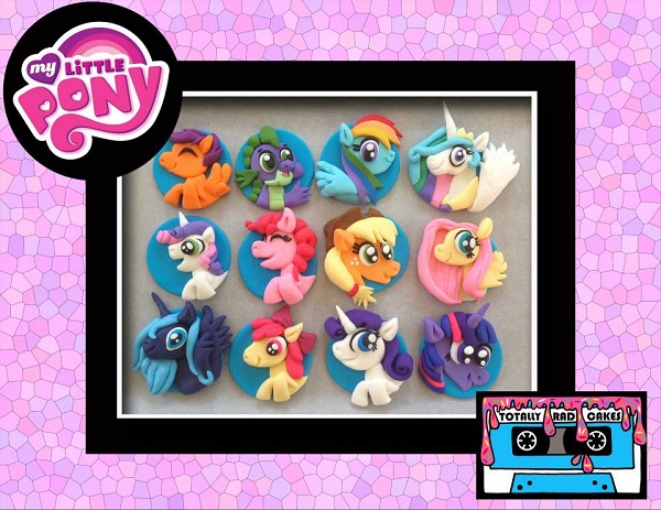 My Little Pony fondant cupcake toppers