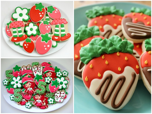 Strawberry Decorated Cookies