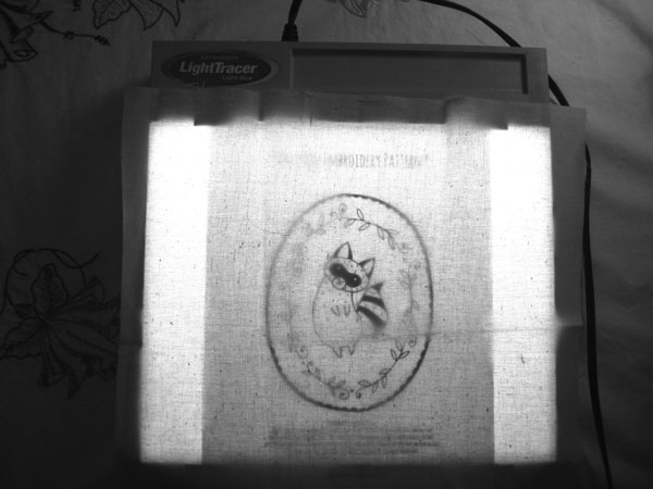 Light box for embroidery pattern transfer