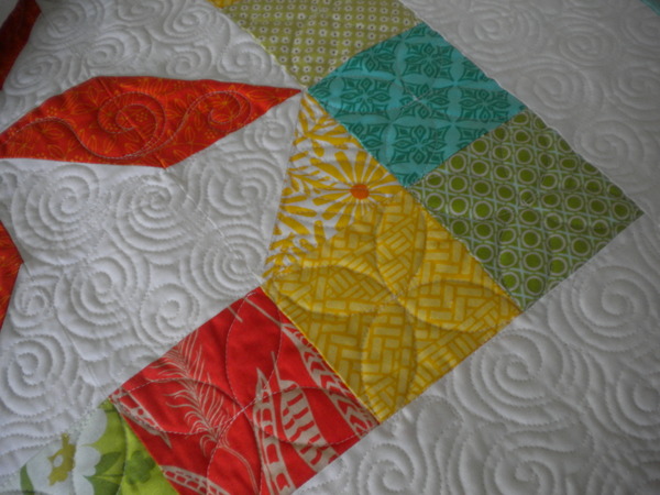 Multi-colored squares to make a quilt border