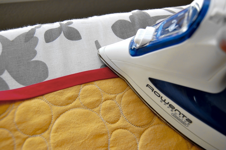 Ironing Quilt Binding