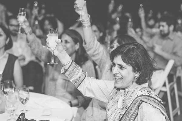 Wedding Guests Toasting the Couple