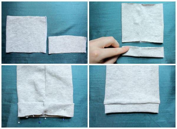 Hemming Knit Fabric with Fabric Bands