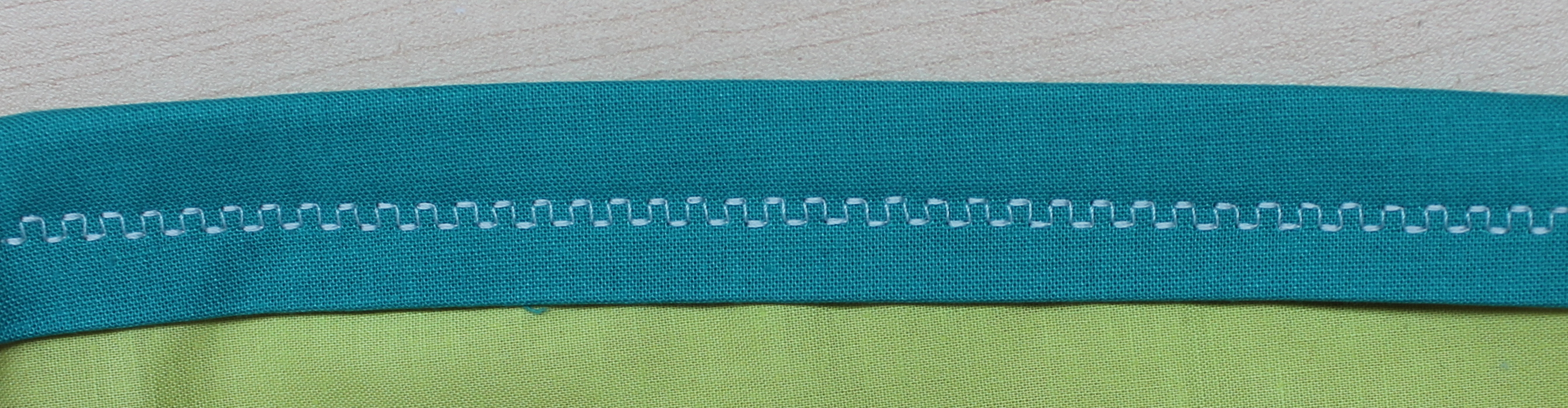 Decorative stitch on binding