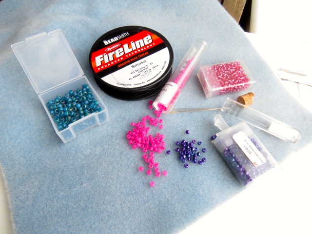 Materials needed for peyote stitching
