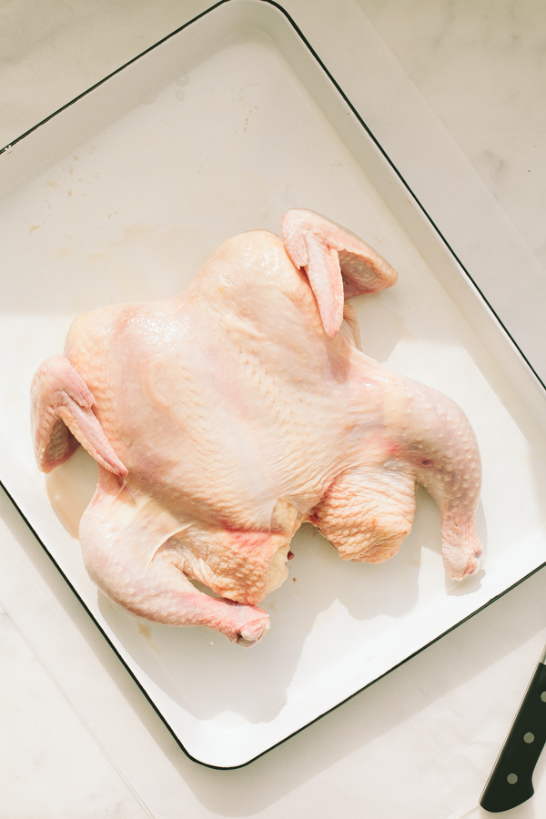 Flattening a Spatchcocked Chicken