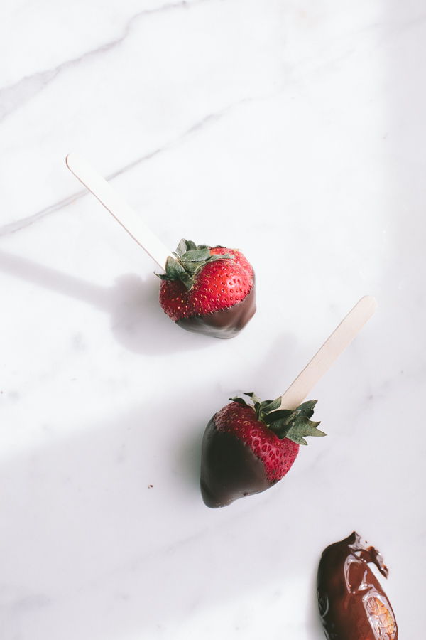 Frozen Chocolate Dipped Strawberries 