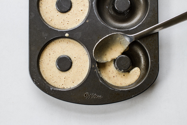 Pouring Batter Into Doughnut Pan