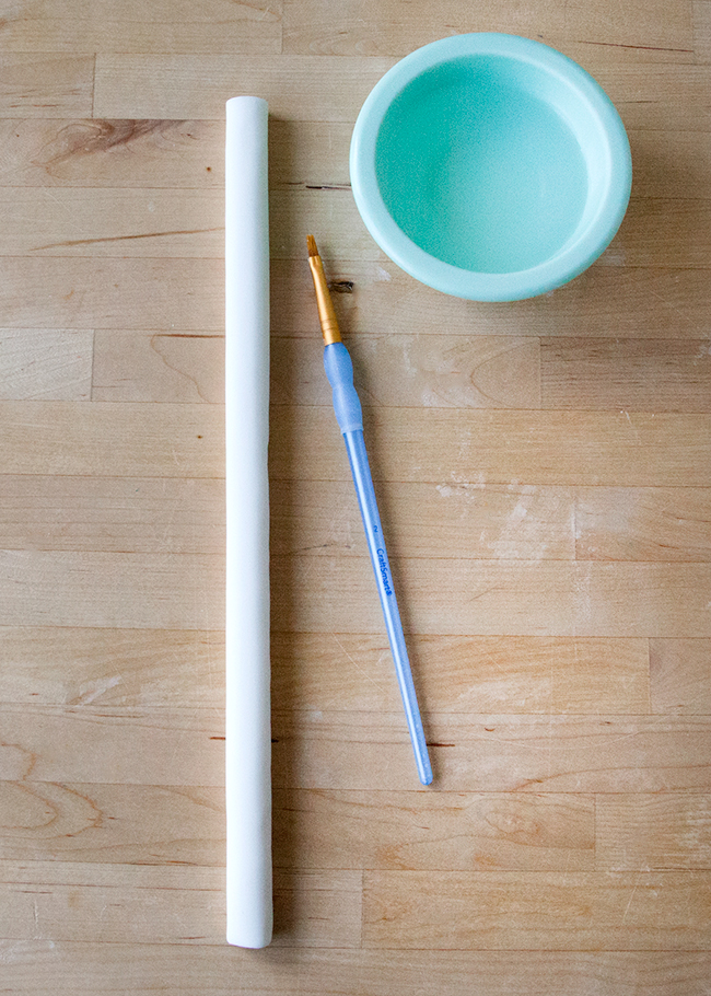 Finished fondant lollipop stick