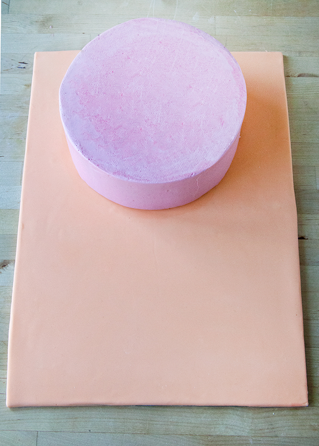 Buttercream frosted and chilled layer cake