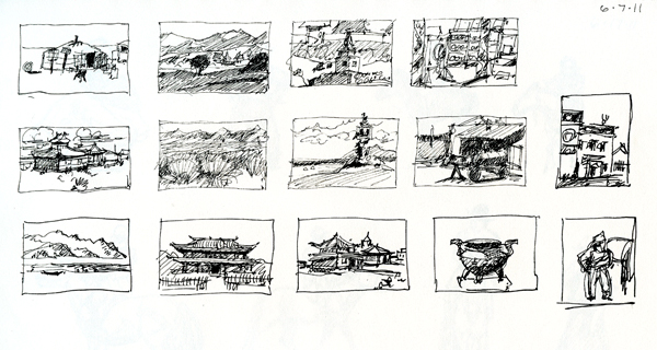 Thumbnail sketches