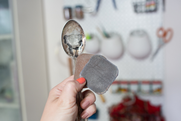 Making Homemade Garden Markers with Silver Spoons