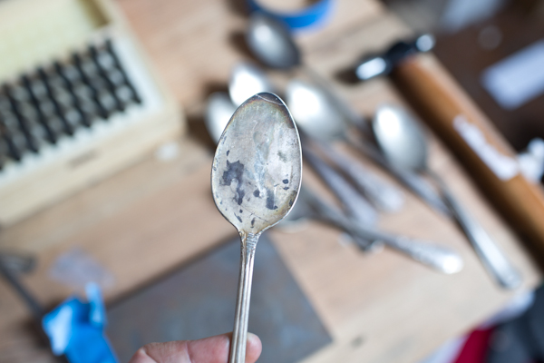 Silver Spoon That's Been Hammered Flat