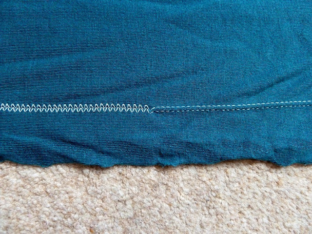different hem finishes using a double needle