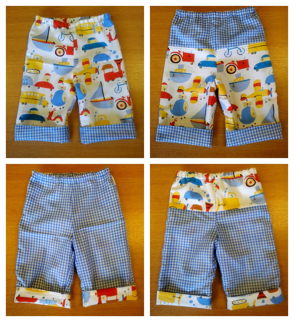 Tiny Reversible Baby Trouser Pattern