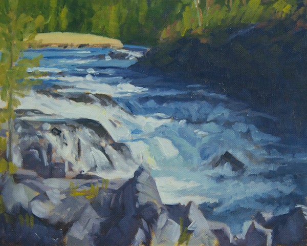 "Gibbon River" oil 8x10"; four color painting