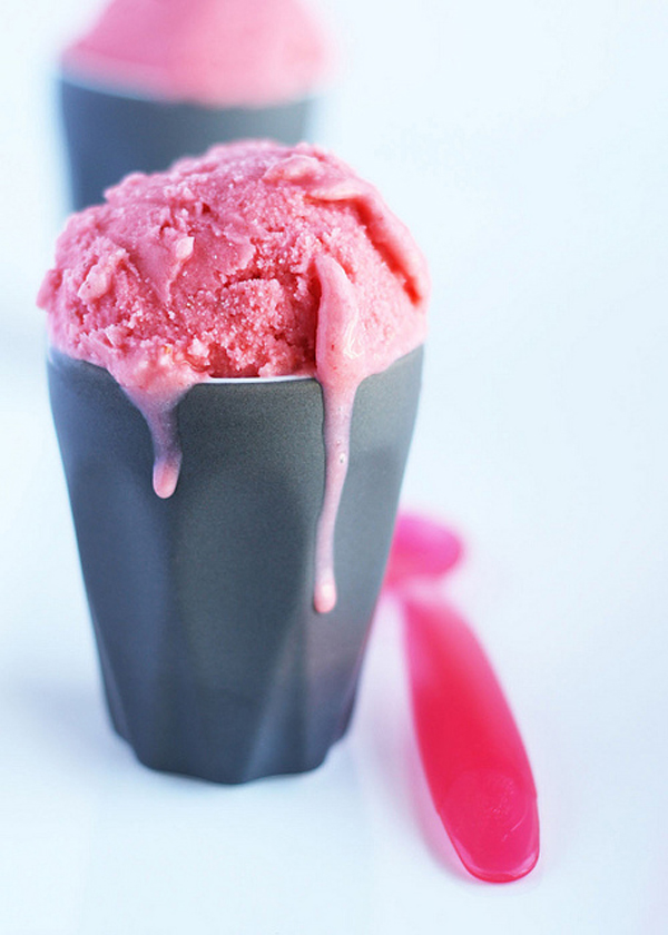 Pink Ice Cream in a Glass 