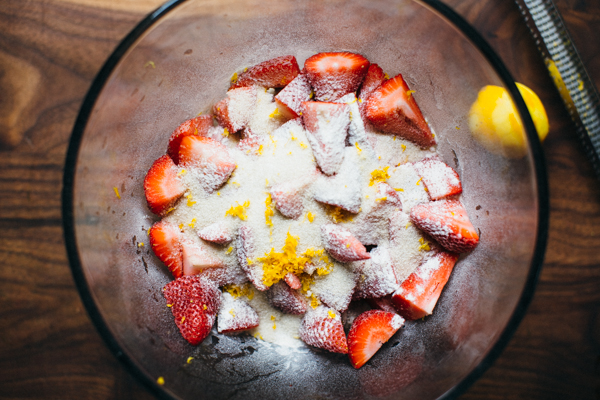 Combining Strawberries, Rhubarb & Lemon Zest