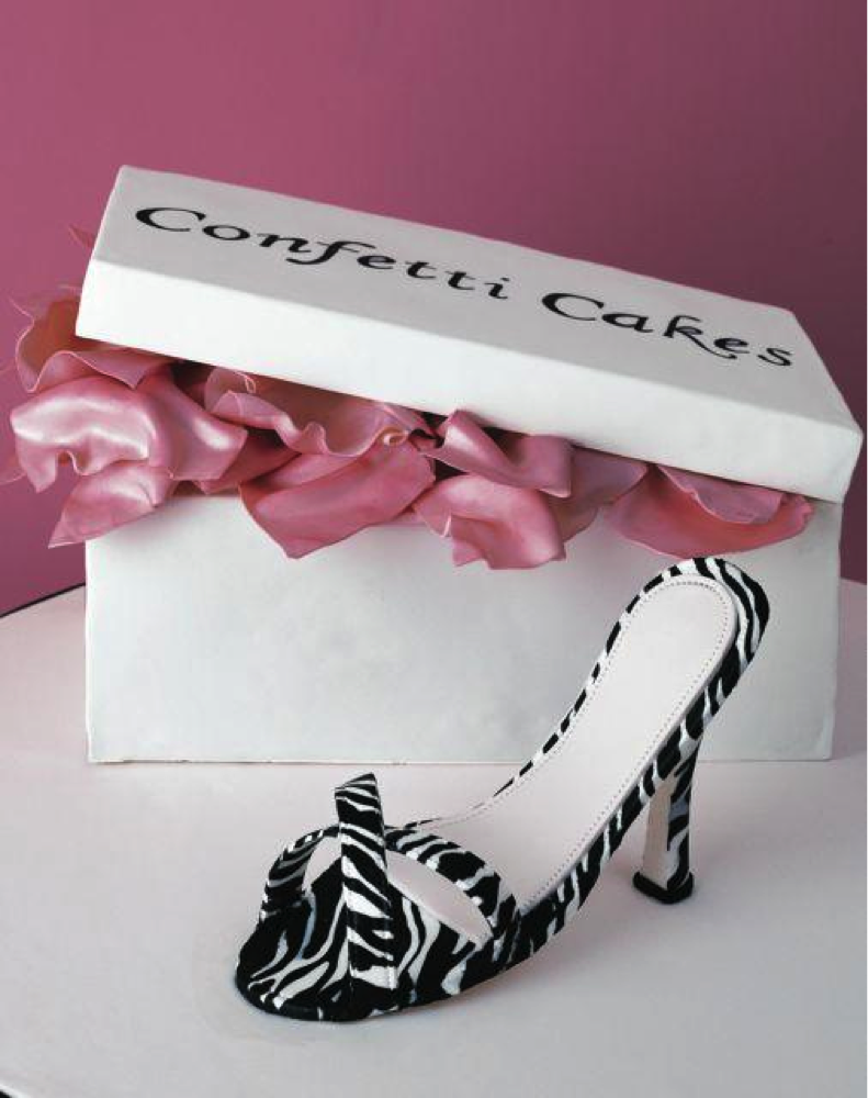 Zebra Print Shoe Cake