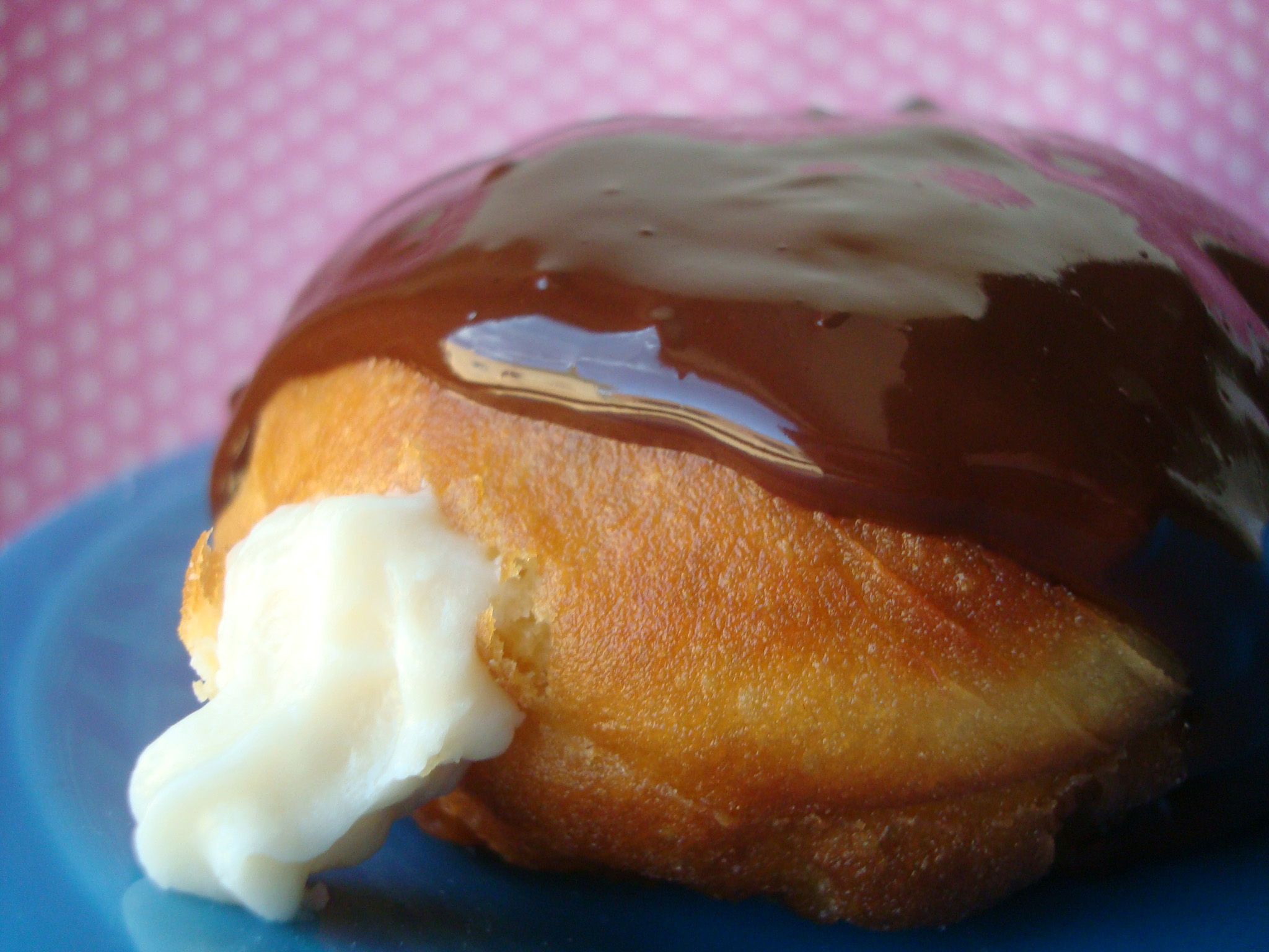 Doughnut with Chocolate Icing and Cream Filling