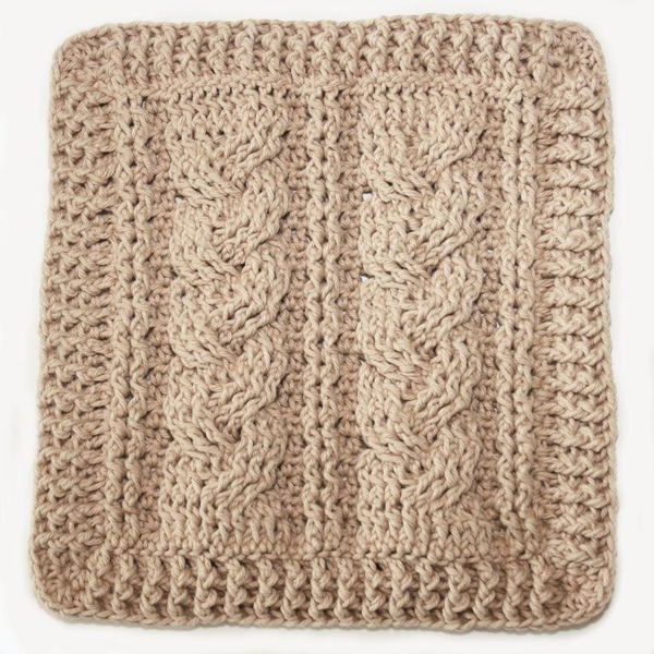 Crochet Cables dishcloth