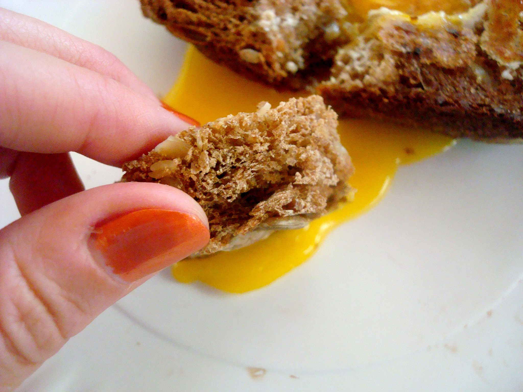 Dip the extra bread in the yolk