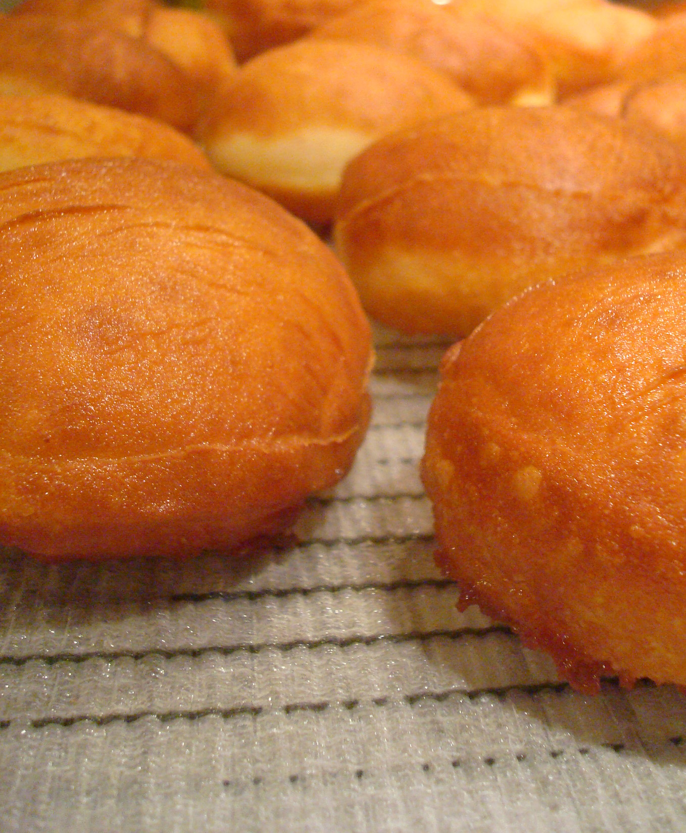 Homemade doughnuts fresh from the oven