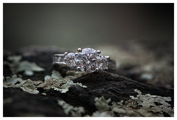 Up close photo of an engagement ring