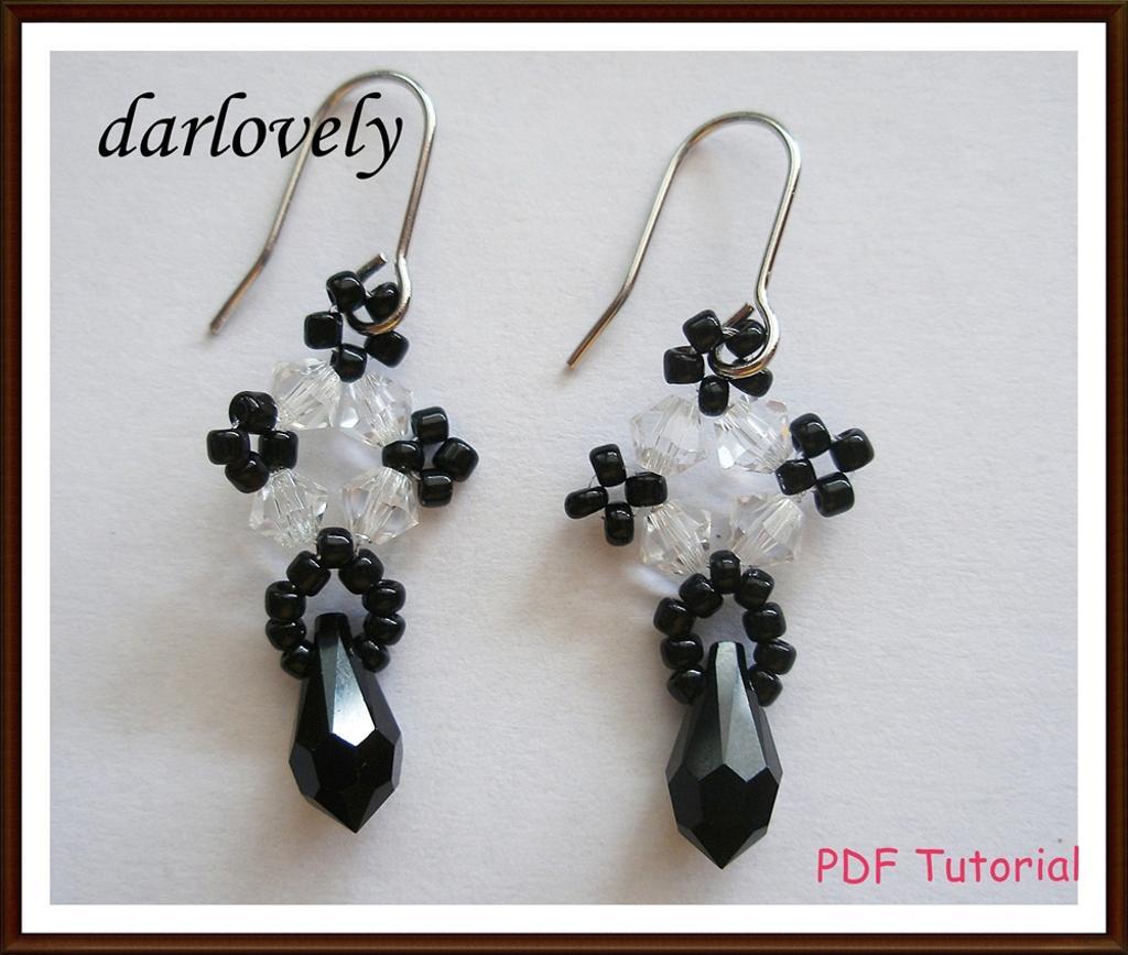 Black Teardrop Earrings