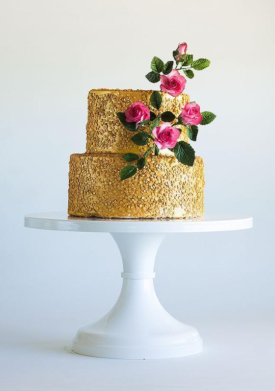 Gold confetti cake by Craftsy member ModernLovers