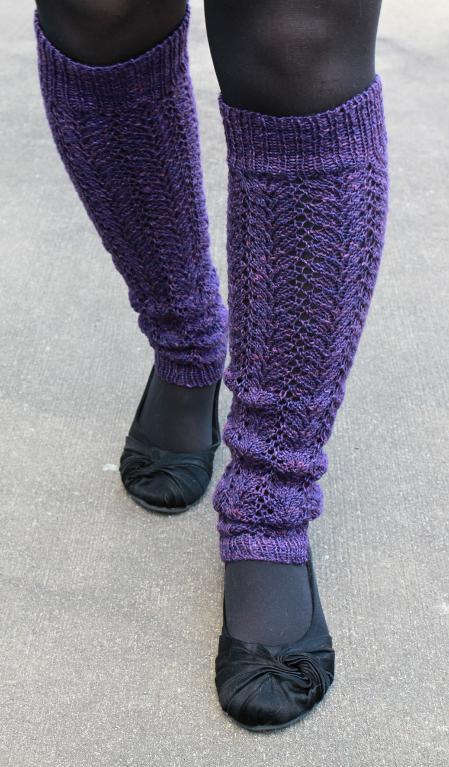 Prima lace knit legwarmers