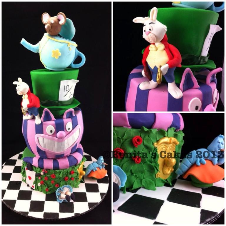 Wonky Alice in Wonderland Cake