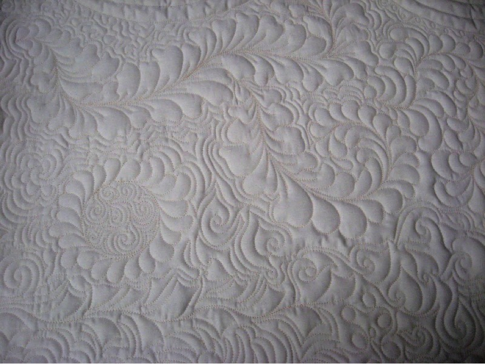 White Pantograph Quilt Top