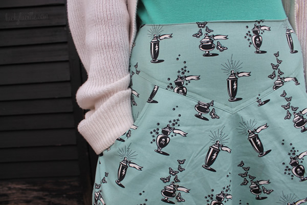 Fun Vintage Print Skirt