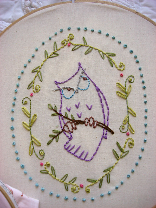 Owl embroidery