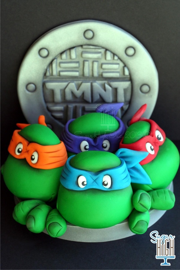 TMNT fondant cake topper