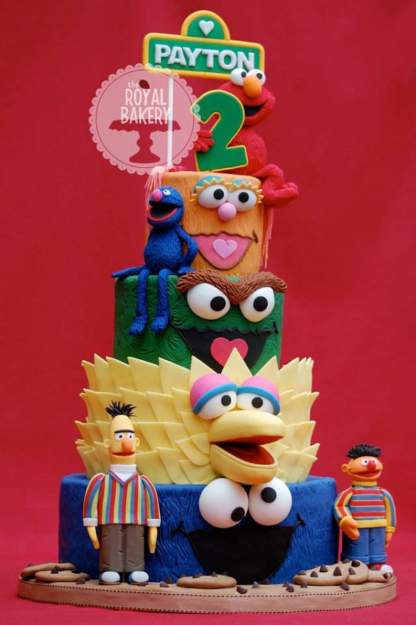 Sesame Street 4-tiered cake