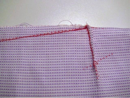Finishing stitching your dart