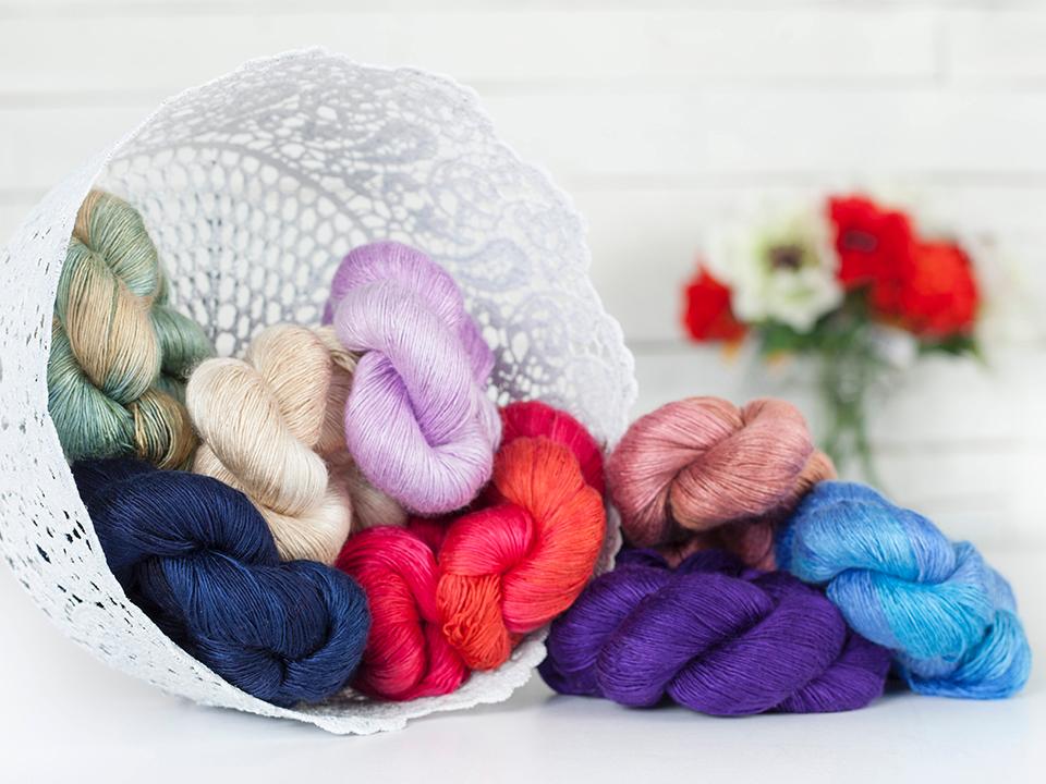 Basket of Artyarns Silk Essense Yarn - Available on Bluprint.com