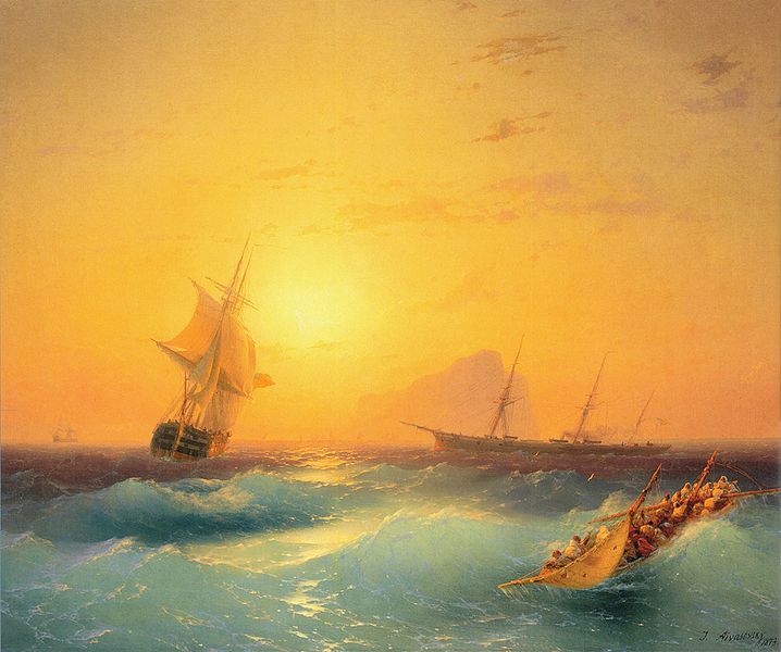 gibraltar by Aivazovsky