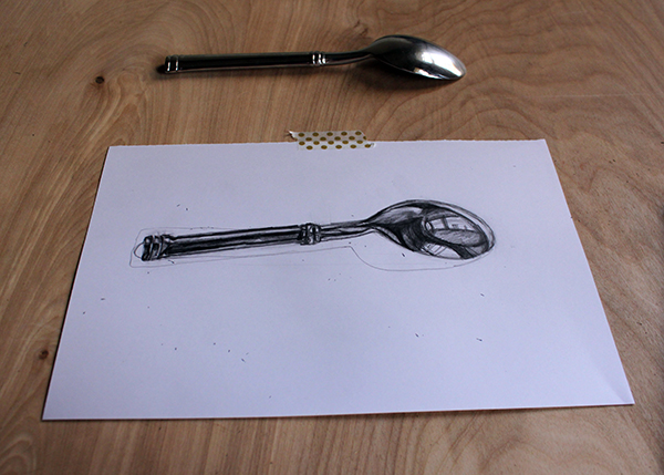 Adding value to a spoon drawing