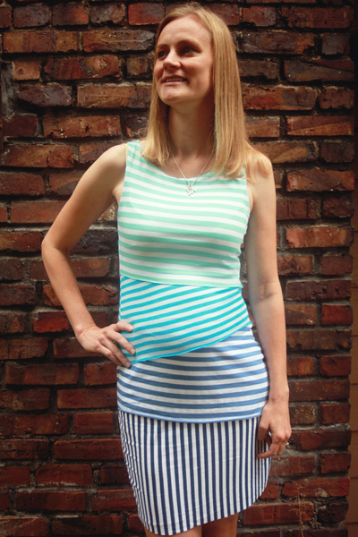 ombre striped dress