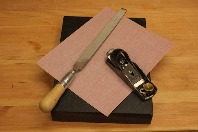 Materials needed to set up a block plane