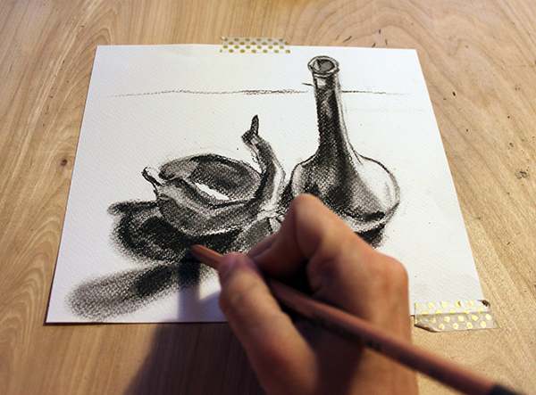 Condensed charcoal 