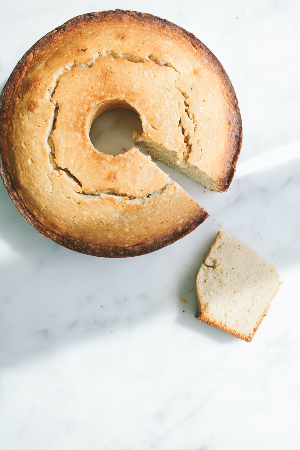 Fresh pound cake made with strained yogurt!