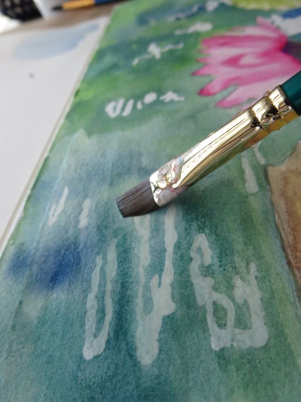 Painting over masked areas