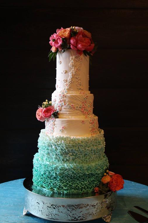 Fondant Frills Wedding Cake