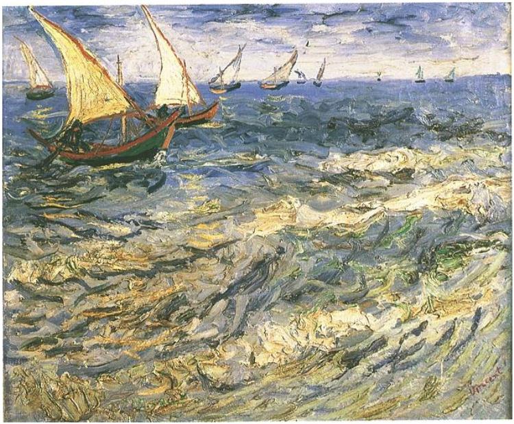 Seascape at Saintes Maries by Van Gogh